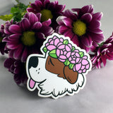 Flower Dog Stickers