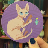 naked cat sticker